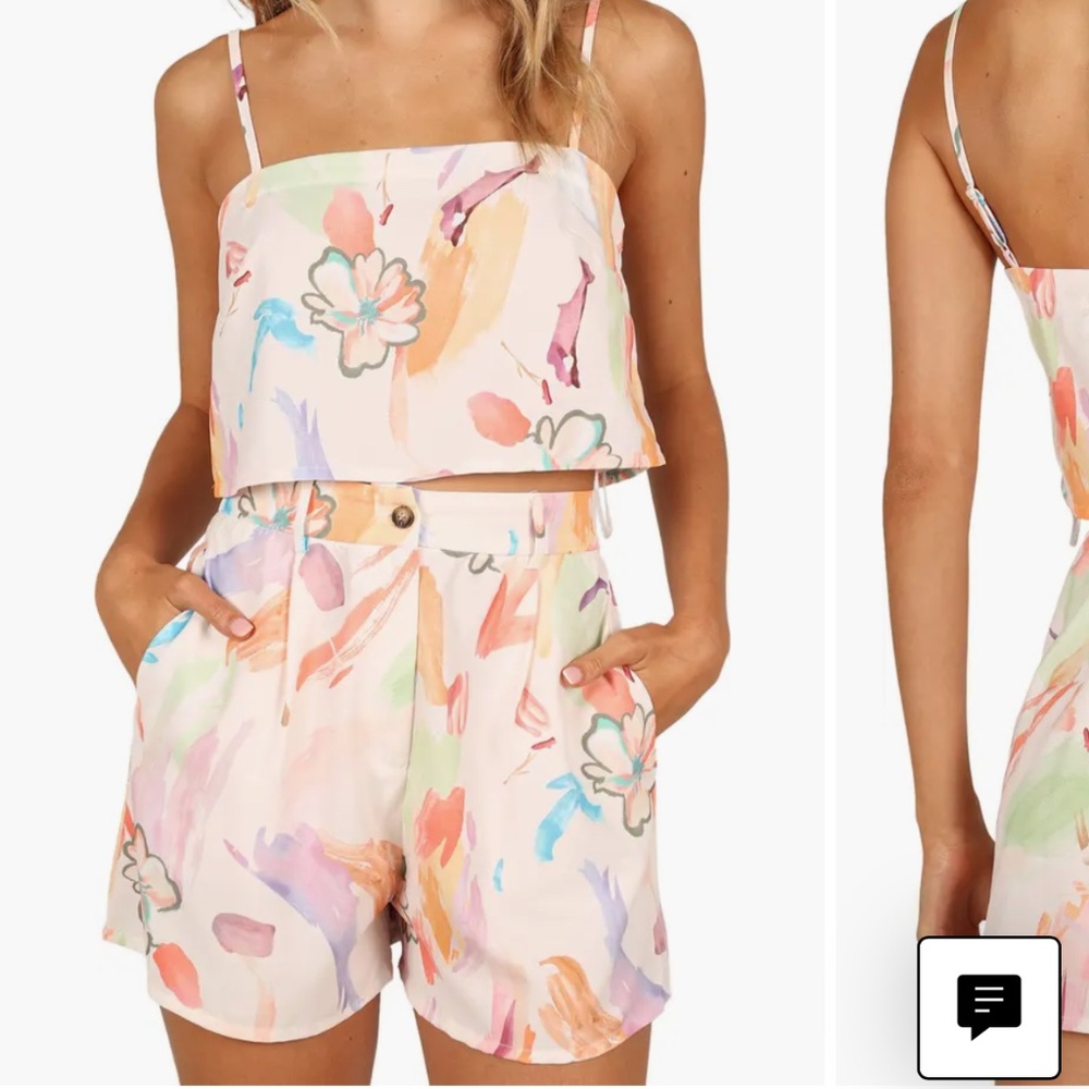 Carey Crop Camisole And shorts